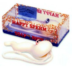 Happy Sperm Soap-On-A-Rope (Case of 24)