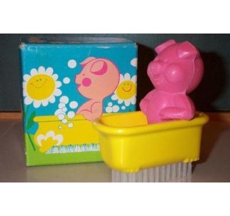 Pink Pig in a Tub Brush