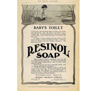 Resinol Soap Print Ad - Babys Toilet