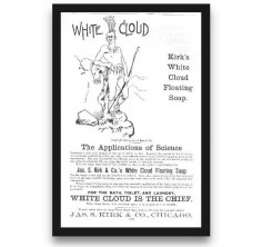 White Cloud Floating Soap Print Ad
